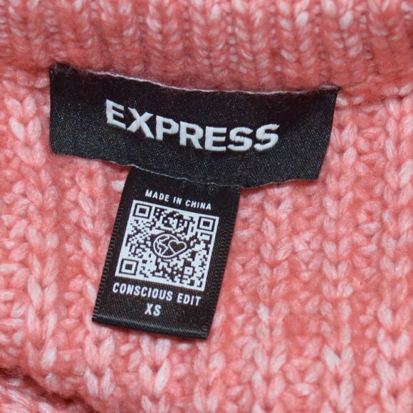 Express XS Pink Cold Shoulder Sweater - Picture 4 of 5